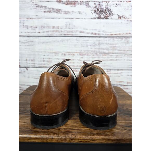 Stacy Adams Brown Leather Wingtip Oxford Dress Shoes Men's size 13 READ - Picture 4 of 10